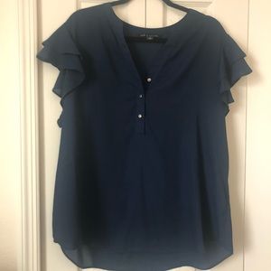 Navy blue shell blouse